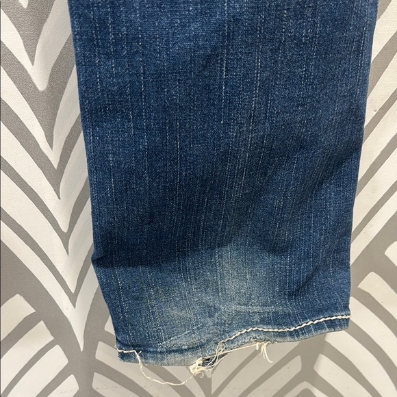 True Religion Blue Billy Big QT Straight Leg Jeans with Distressed Details - Picture 8 of 10